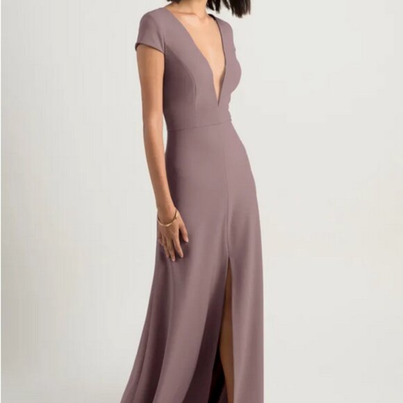 Jenny Yoo Cara Dress (Fig) - Picture 1 of 3
